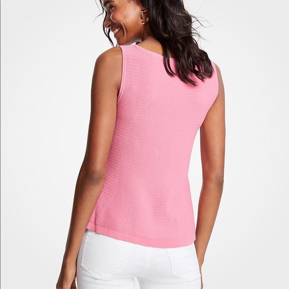 Ann Taylor Stitched Sweater Shell - Picture 2 of 6